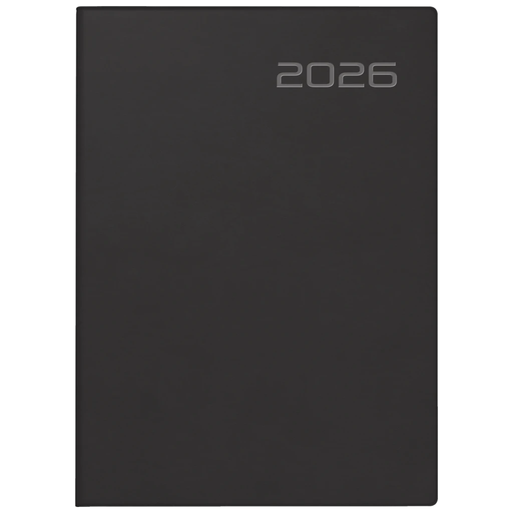 Taschenkalender Mod. Technik III 2026 | A6, Kunststoff, schwarz
