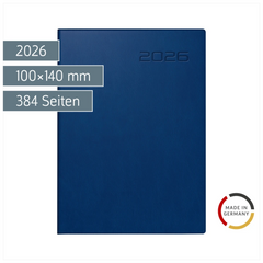 Taschenkalender Mod. Technik III 2026 | A6, Kunstleder, dunkelblau