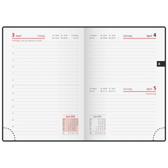 Taschenkalender Mod. Technik III 2026 | A6, Leder, schwarz