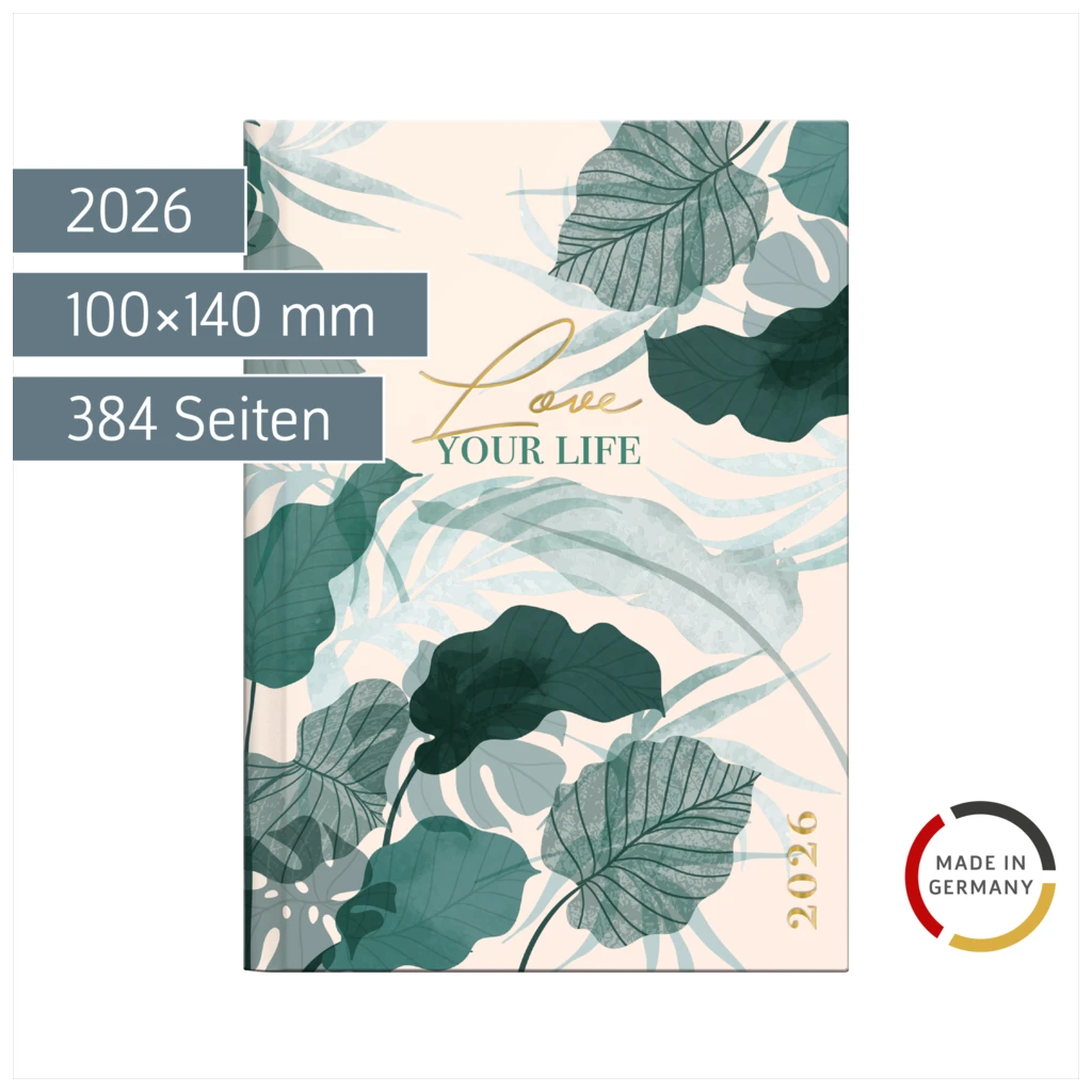 Taschenkalender Mod. Technik III 2026 „Love“ | A6, Papier