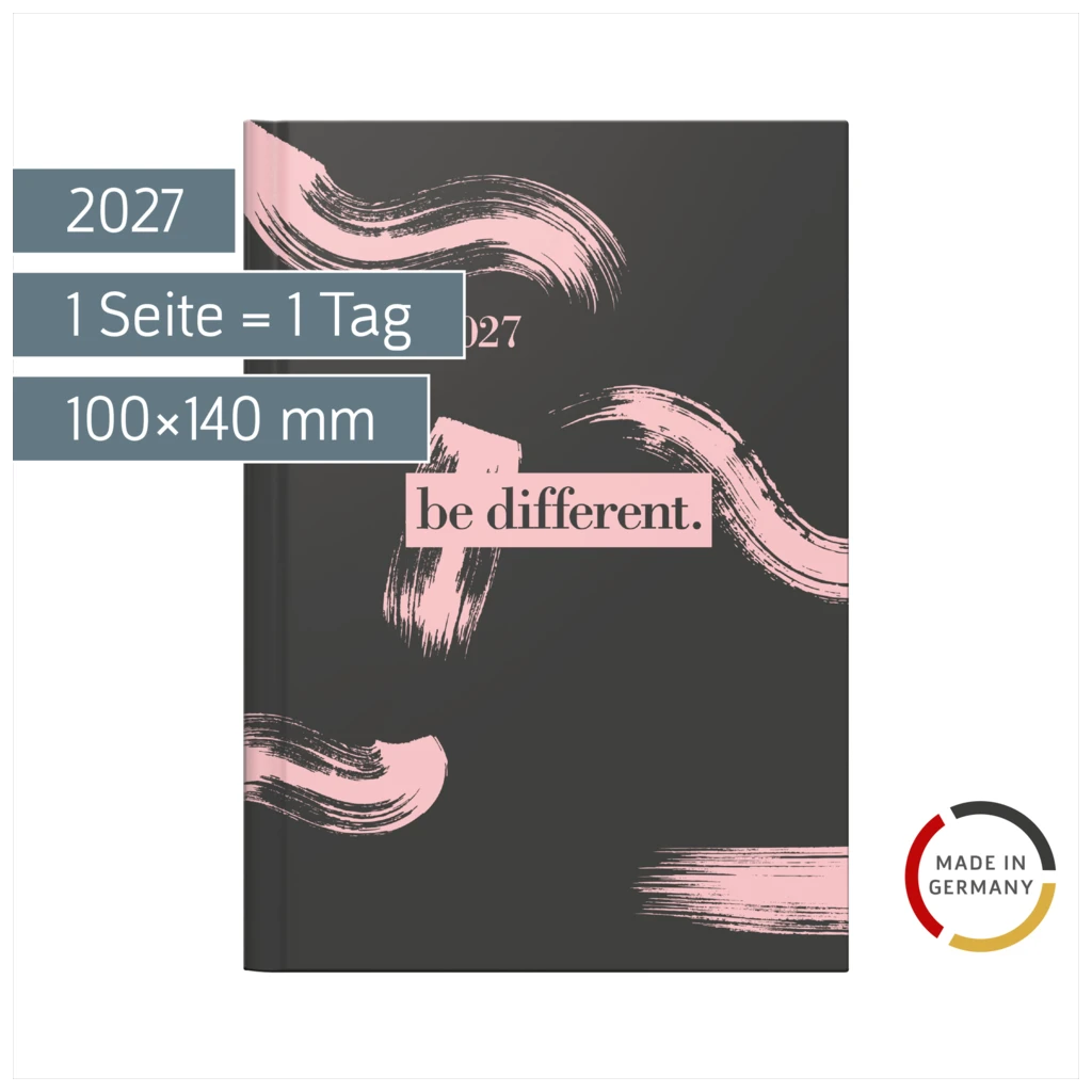 Taschenkalender Design Line Mod. Technik III 2027 „be different“ | A6, Papier