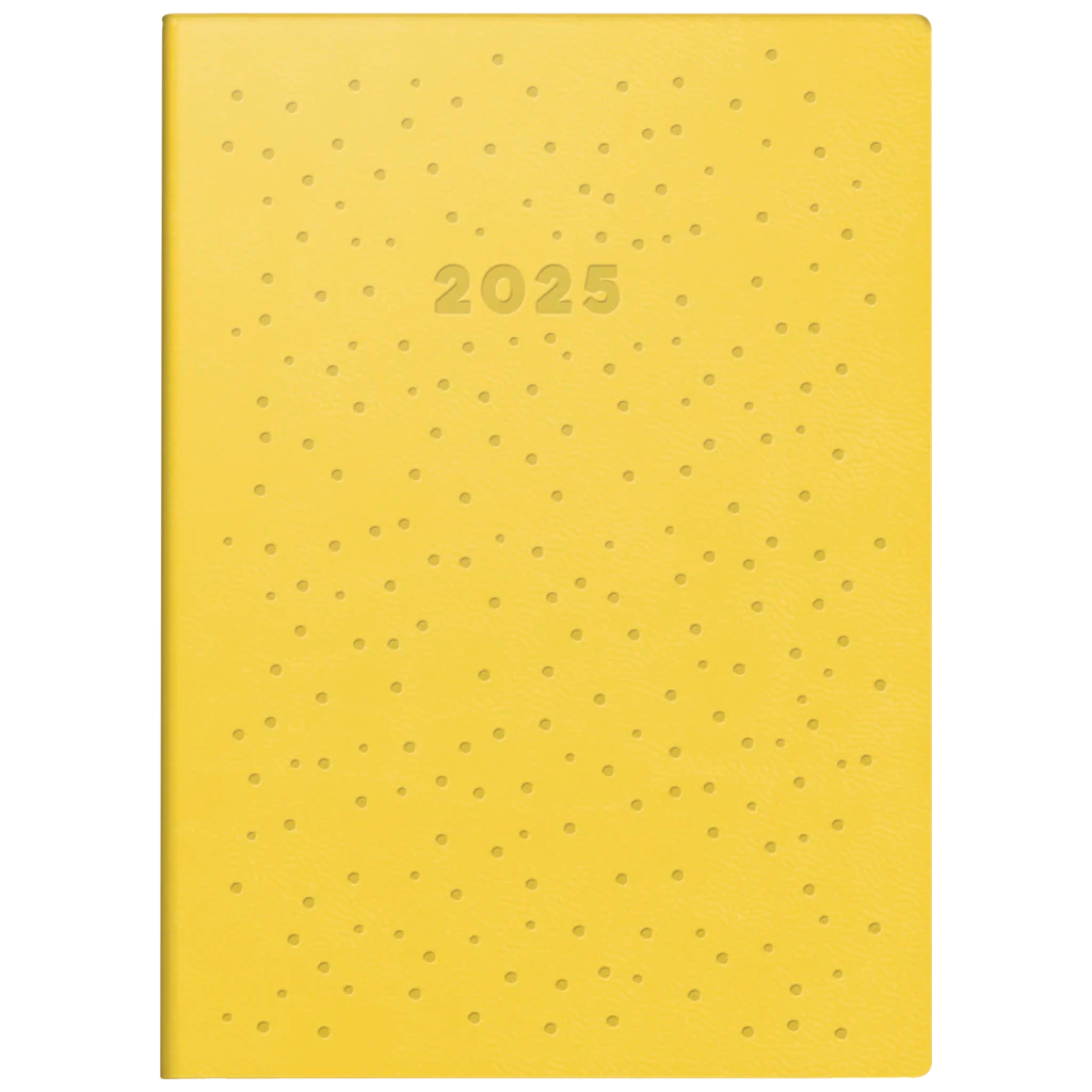 Taschenkalender Mod. Technik S '25 „Dots“ | A6, Kunstleder