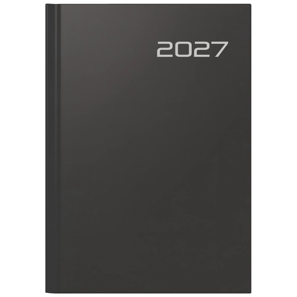 Buchkalender Mod. futura 2 2027 | A5, Kunststoff, schwarz