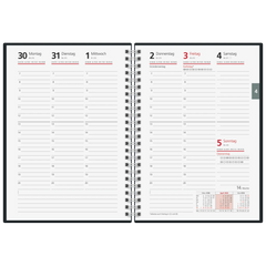 Buchkalender Mod. futura 2 2026 | A5, Papier, blau