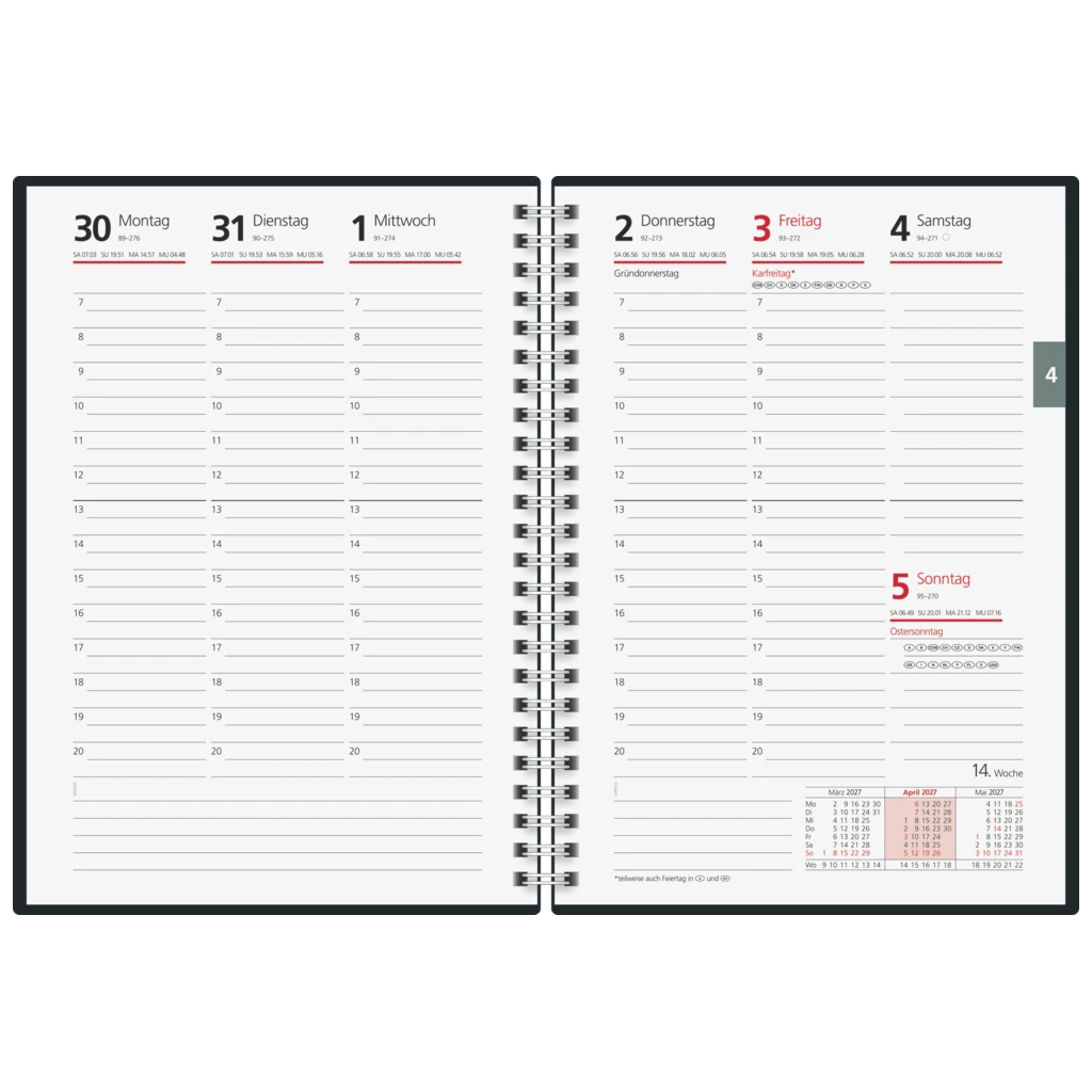 Buchkalender Colour Line Mod. futura 2 2027 | A5, Papier, petrol