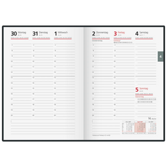 Buchkalender Design Line Mod. futura 2 2027 „Rosie“ | A5, Kunstleder