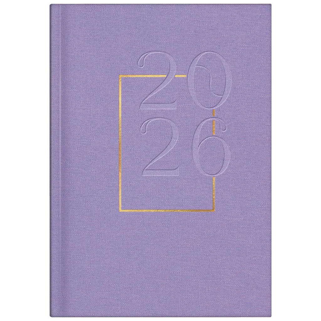 Buchkalender Mod. futura 2 2026 „Lavender“ | A5, Textil