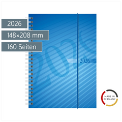 Buchkalender Mod. futura 2 2026 | A5, Kunststoff, blau
