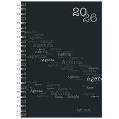 Buchkalender Mod. futura 2 2026 | A5, Kunststoff, schwarz