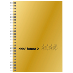 Buchkalender Mod. futura 2 '25 | A5, Karton, goldfarben