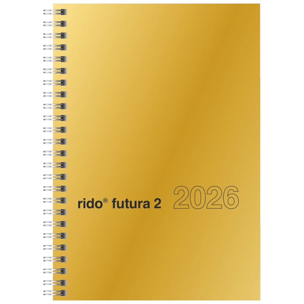 Buchkalender Mod. futura 2 2026 | A5, Karton, gold