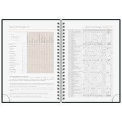Buchkalender Premium Young Line 2026 „Marble“ | A5, Papier