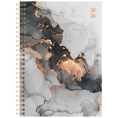 Buchkalender Premium Young Line 2026 „Marble“ | A5, Papier