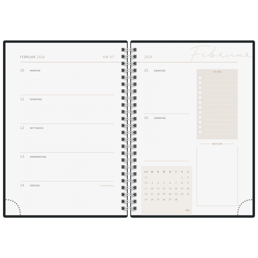 Buchkalender Premium Young Line 2026 „One Line“ | A5, Papier
