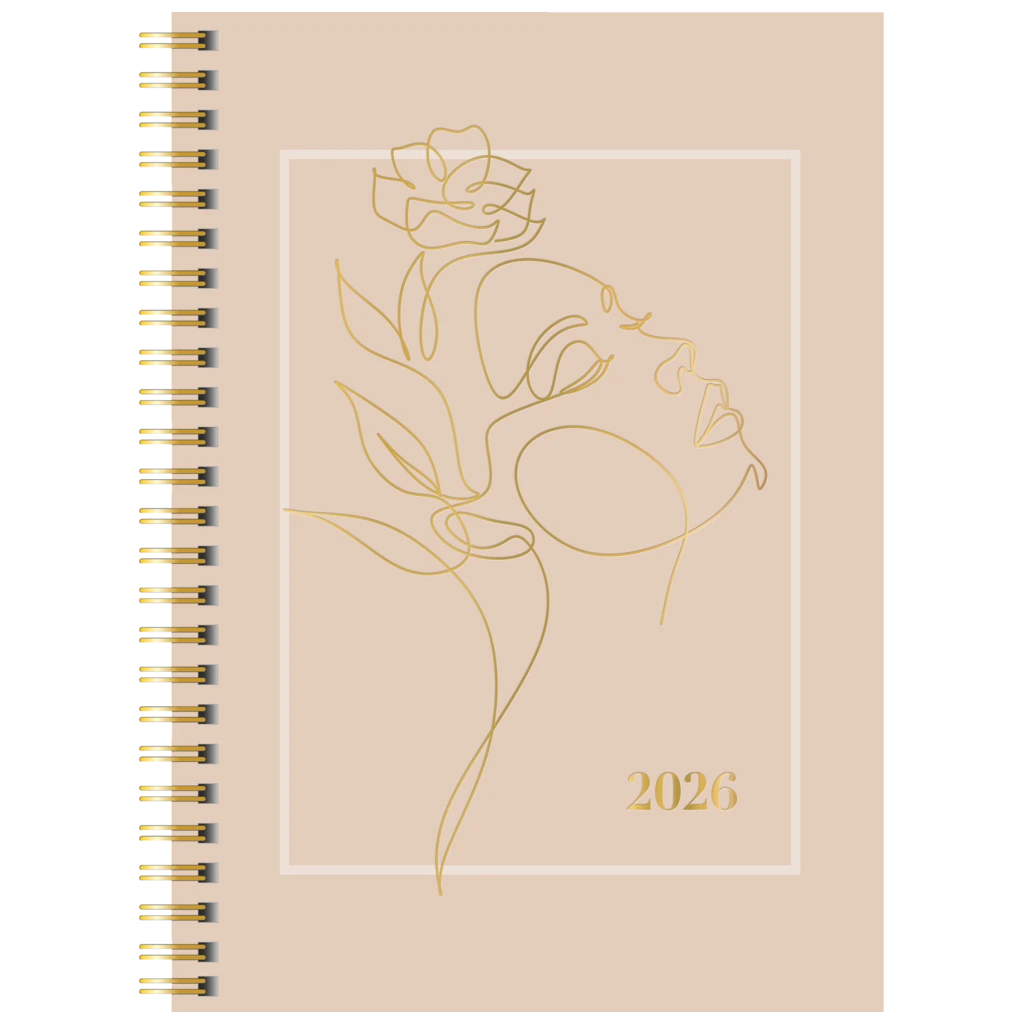 Buchkalender Premium Young Line 2026 „One Line“ | A5, Papier