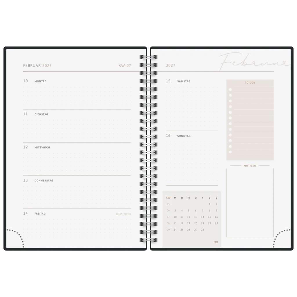 Buchkalender Premium Young Line 2027 „Yoga“ | A5, Papier