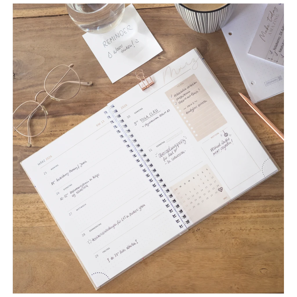 Buchkalender Premium Young Line 2026 „Focus“ | A5, Karton