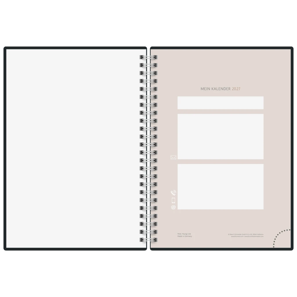Buchkalender Premium Young Line 2027 „Future“ | A5, Karton