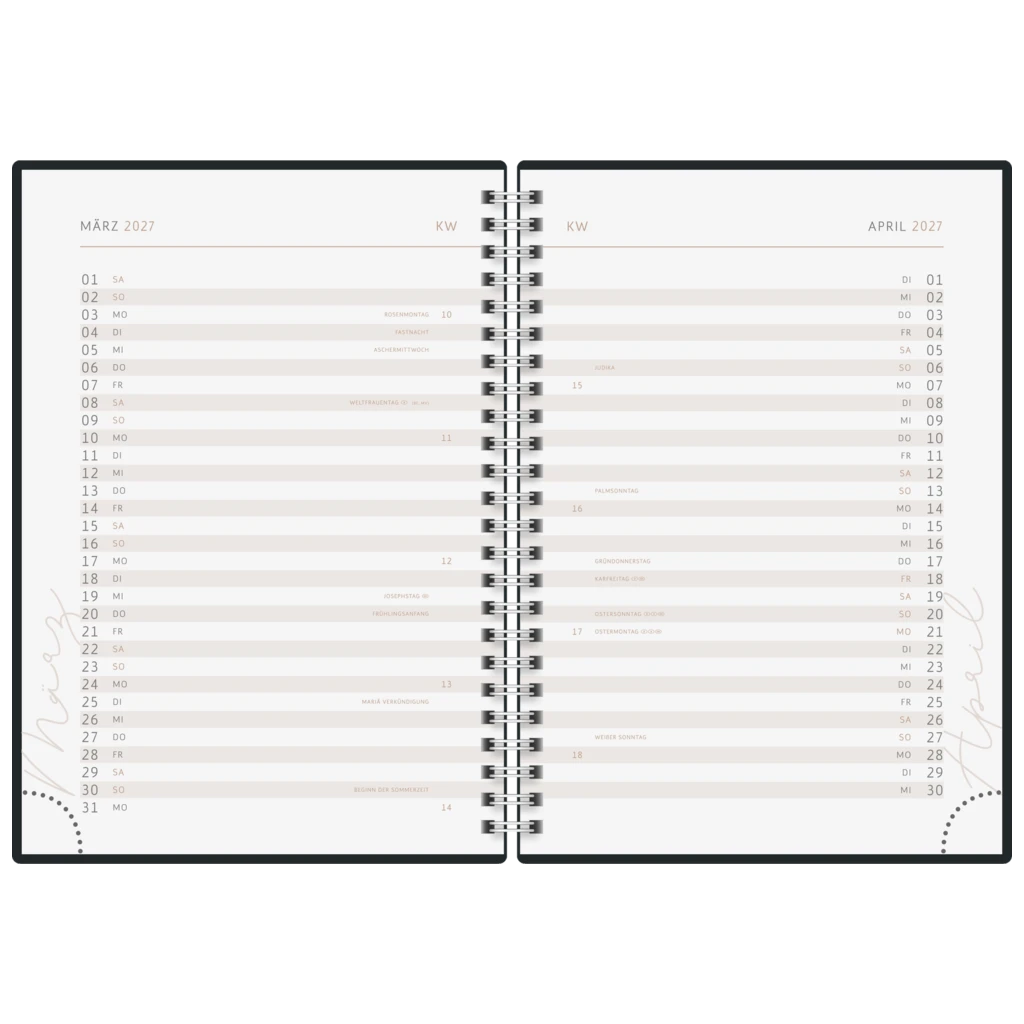 Buchkalender Premium Young Line 2027 „Future“ | A5, Karton