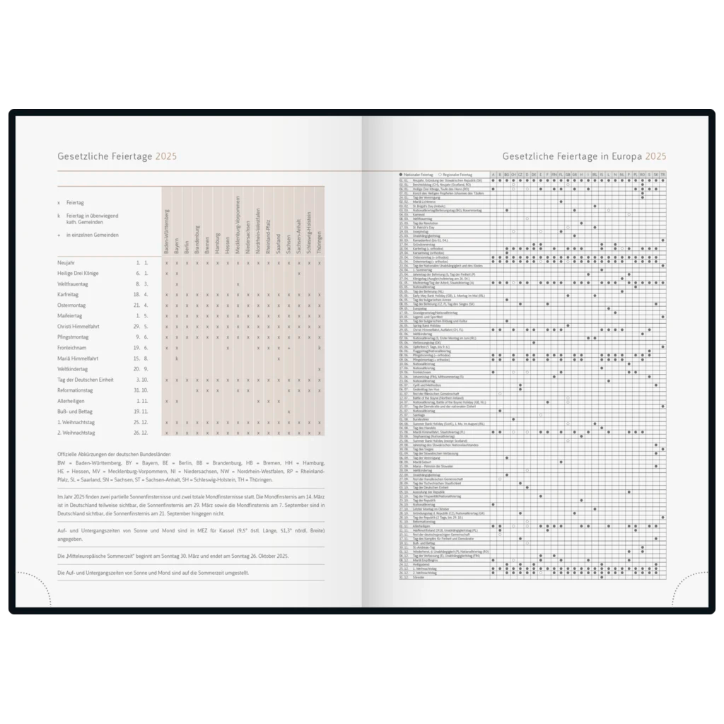 Buchkalender Young Line '25 „Wild Flowers“ | A5, Textil