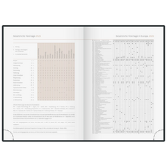 Buchkalender Premium Young Line '26 „Starry Night“ | A5, Kunstleder