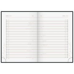 Buchkalender Premium Young Line '26 „Starry Night“ | A5, Kunstleder