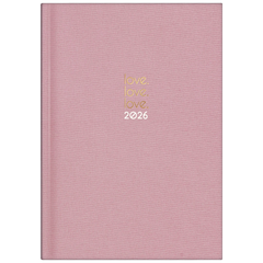 Buchkalender Premium Young Line 2026 „Love“ | A5, Textil