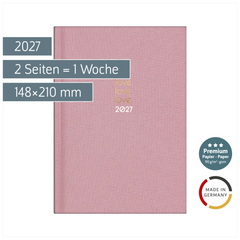 Buchkalender Premium Young Line 2027 „Love“ | A5, Textil