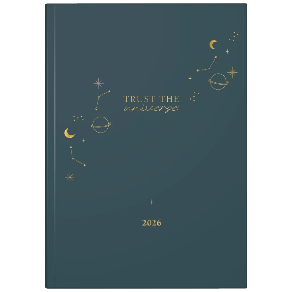 Buchkalender Premium Young Line 2026 „Universe“ | A5, Papier