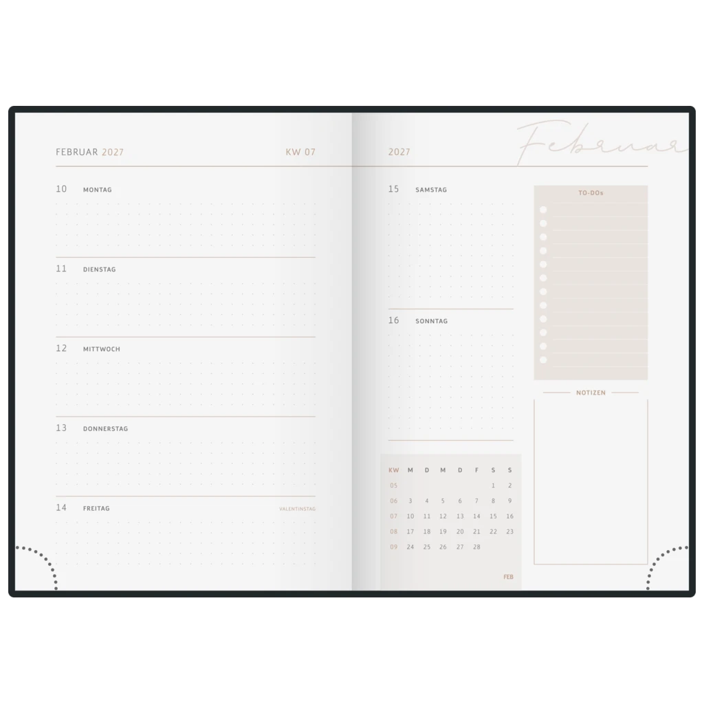 Buchkalender Premium Young Line 2027 „Moon“ | A5, Papier