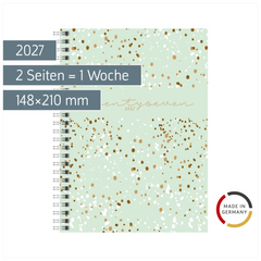 Buchkalender Mod. Timing 1 2027 „Confetti“ | A5, Kunststoff