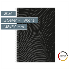 Buchkalender Mod. Timing 1 2026 | A5, Kunststoff, schwarz
