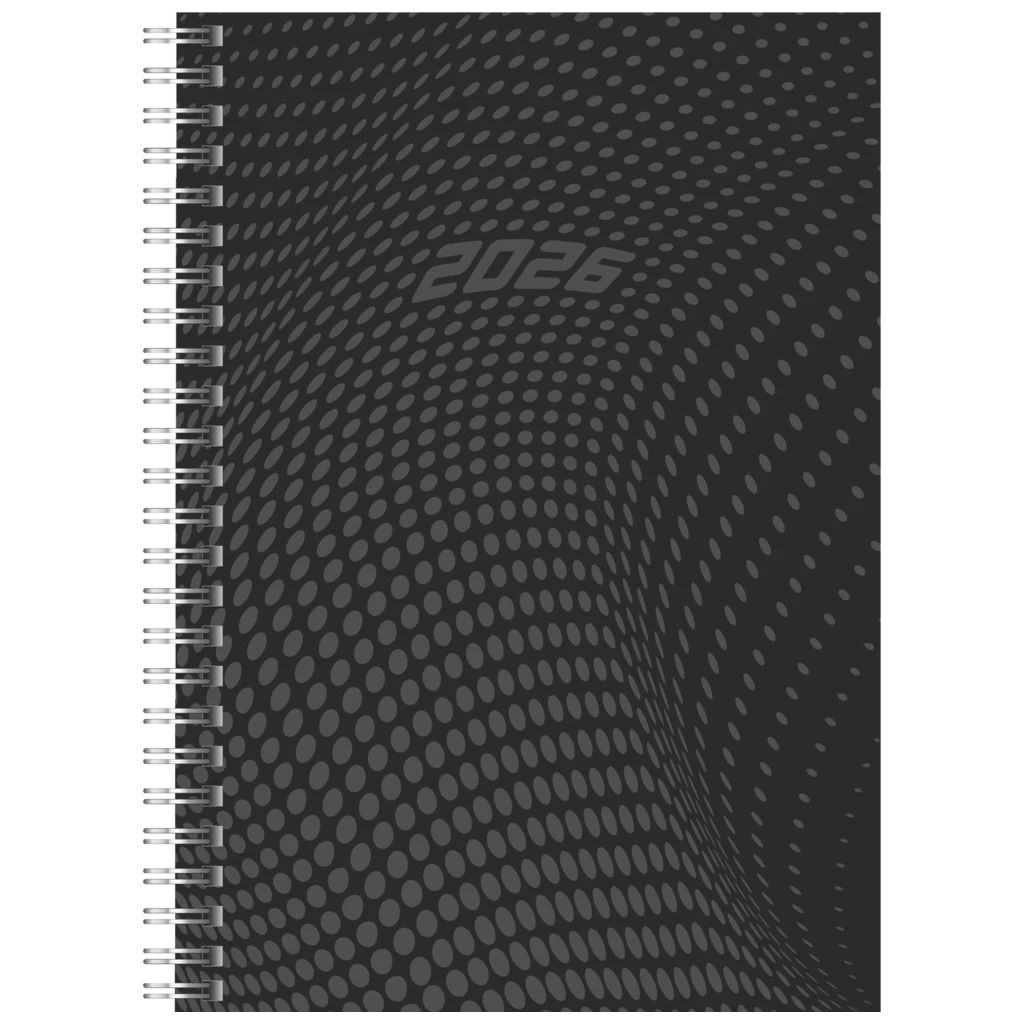 Buchkalender Mod. Timing 1 2026 | A5, Kunststoff, schwarz