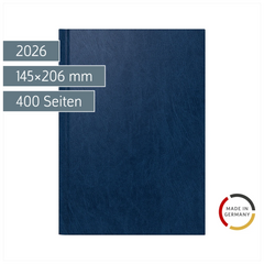 Buchkalender Mod. Chefplaner 2026 | A5, Kunststoff, dunkelblau