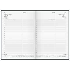 Buchkalender Mod. Chefplaner '26 | A5, Kunststoff, schwarz