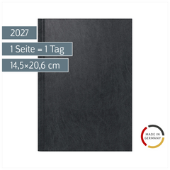 Buchkalender Mod. Chefplaner 2027 | A5, Kunststoff, schwarz
