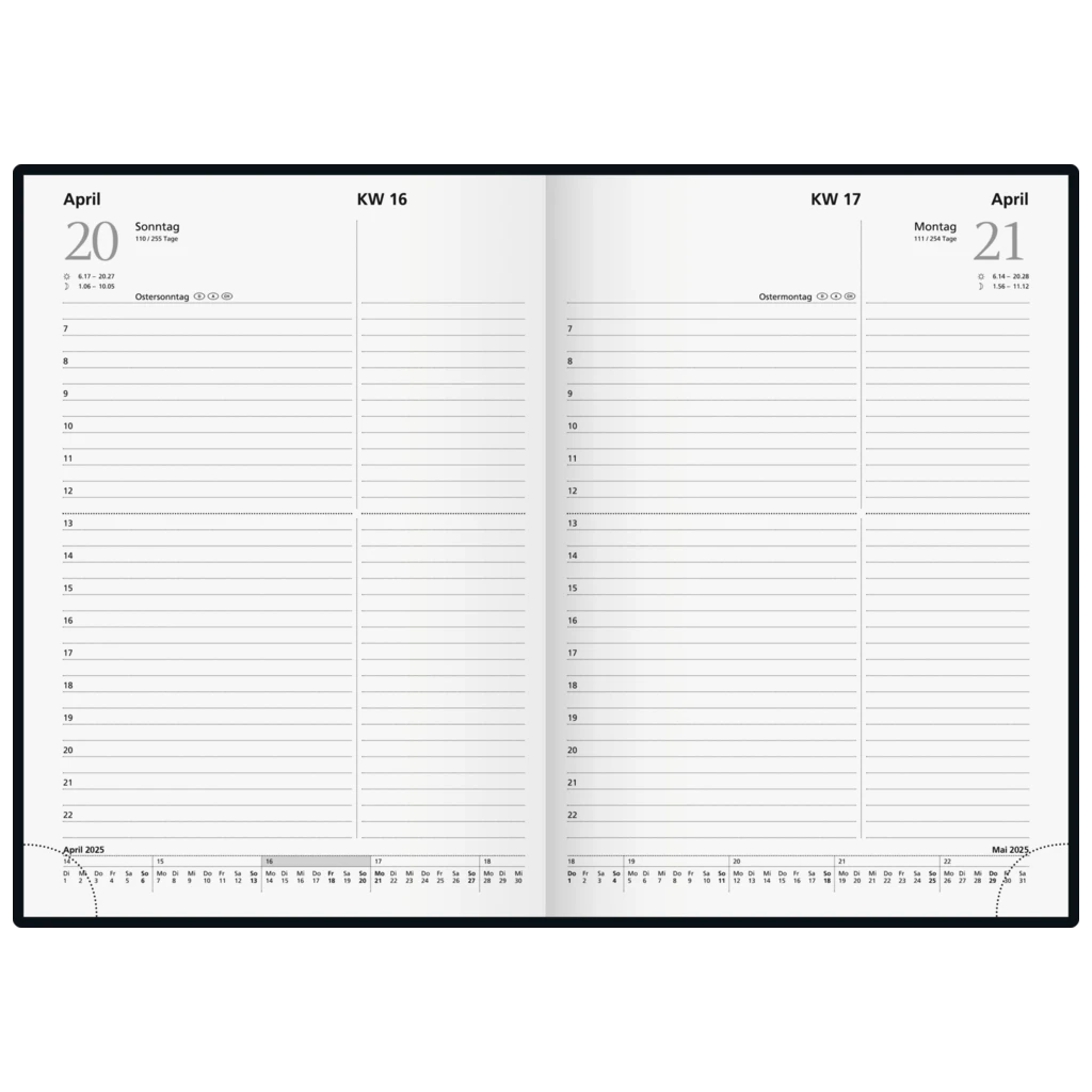 Buchkalender Mod. Chefplaner '25 „Plan Your Year“ | A5, Kunstleder