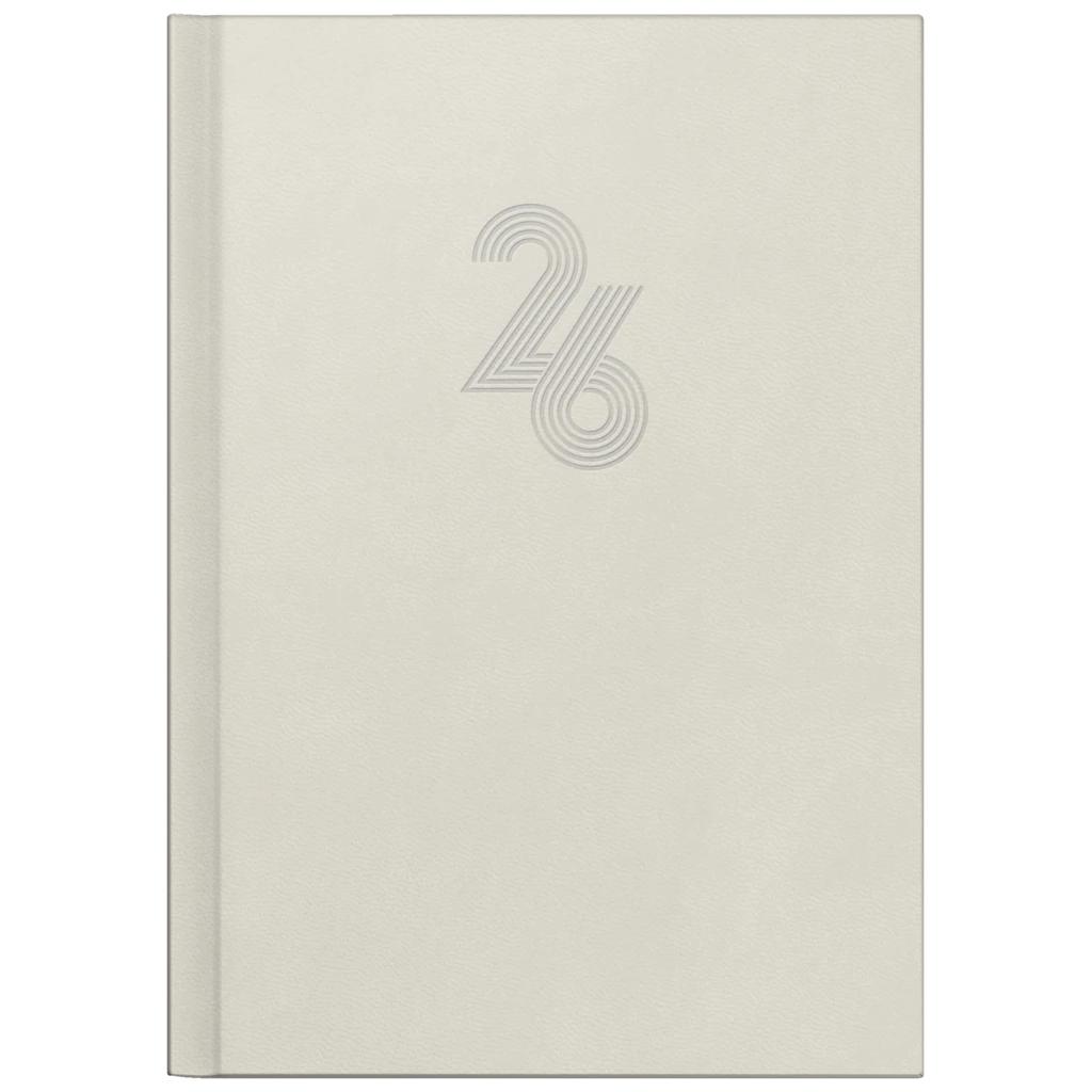Buchkalender Mod. Chefplaner 2026 „Grey“ | A5, Kunstleder