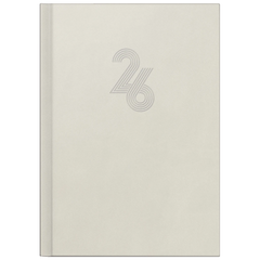 Buchkalender Mod. Chefplaner 2026 „Grey“ | A5, Kunstleder