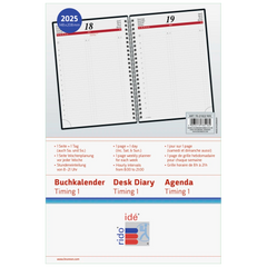 Buchkalender Mod. Timing 1 '25 | A5, Kunststoff, schwarz