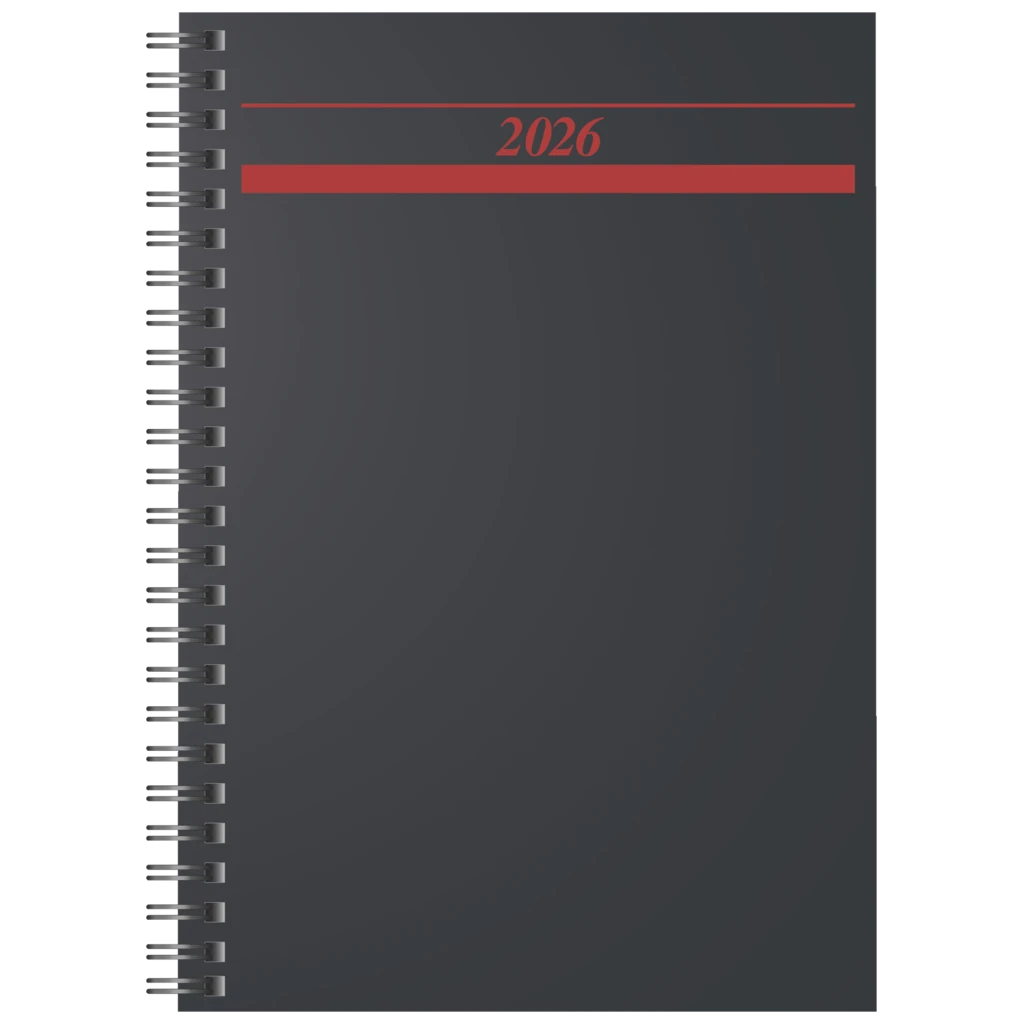 Buchkalender Mod. Timing 1 2026 | A5, Kunststoff, schwarz