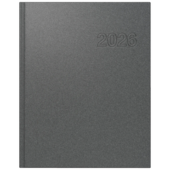 Buchkalender Mod. Chefplaner 2026 | A5, Kunststoff, grau
