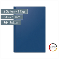 Buchkalender Mod. Ultraplan | 19×27,5 cm, Kunststoff, dunkelblau