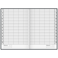 Buchkalender Mod. Ultraplan | 190×275 mm, Kunststoff, dunkelblau