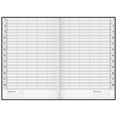 Buchkalender Mod. Ultraplan | 190×275 mm, Kunststoff, schwarz