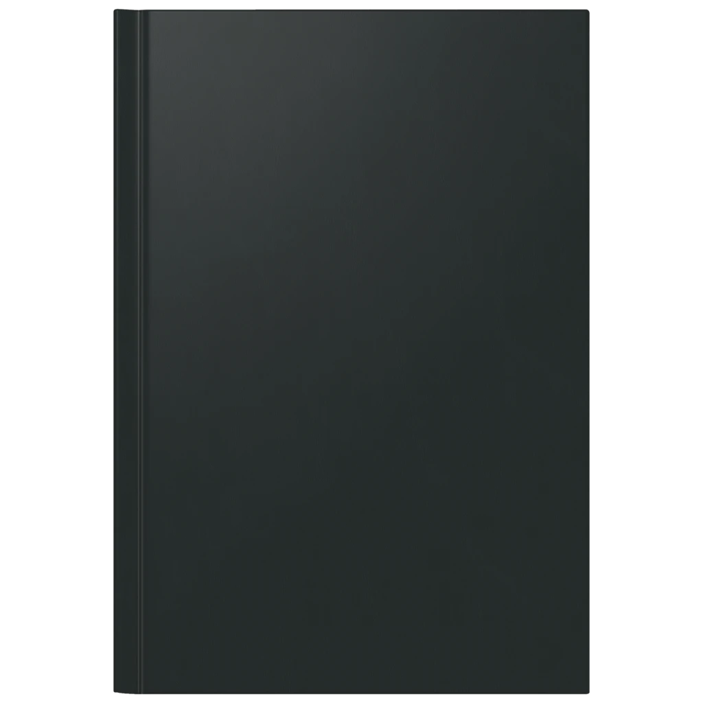 Buchkalender Mod. Ultraplan | 19×27,5 cm, Kunststoff, schwarz