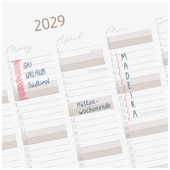10-Jahres-Kalender Premium 2025-2034 „10 Years of Moments“ | A4, Kunstleder