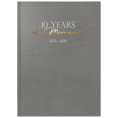 10-Jahres-Kalender Premium 2025-2034 „10 Years of Moments“ | A4, Kunstleder