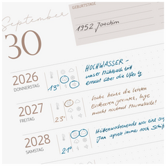 10-Jahres-Kalender Premium 2026-2035 „10 Years of Moments“ | A4, Kunstleder