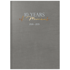 10-Jahres-Kalender Premium 2026-2035 „10 Years of Moments“ | A4, Kunstleder
